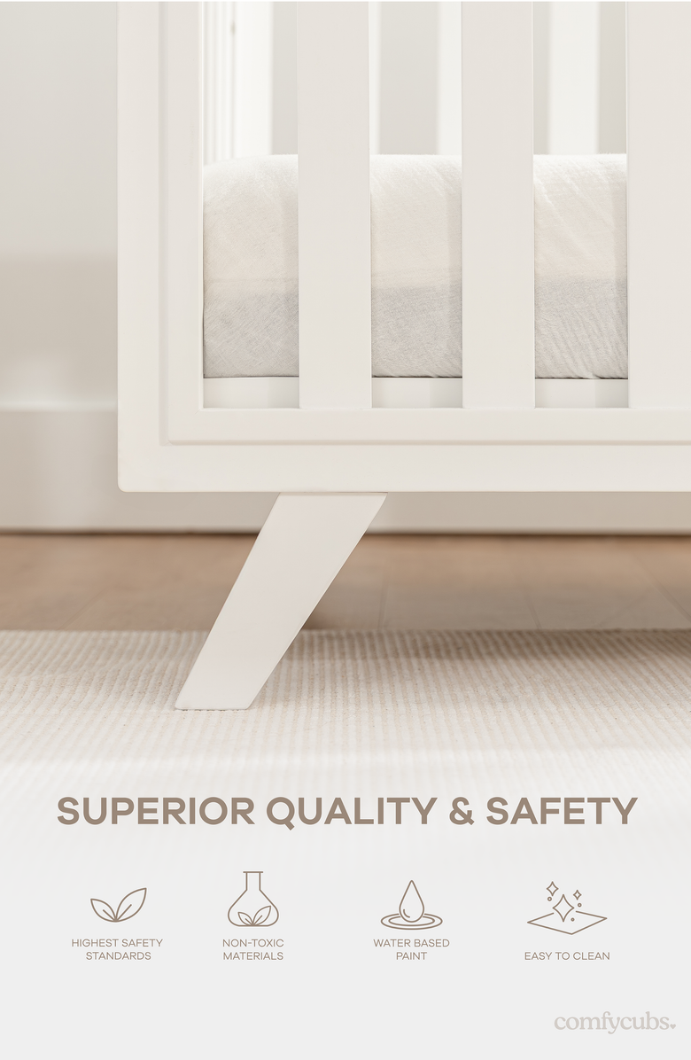 Comfy Cubs Baby Crib, Alternate, color, White