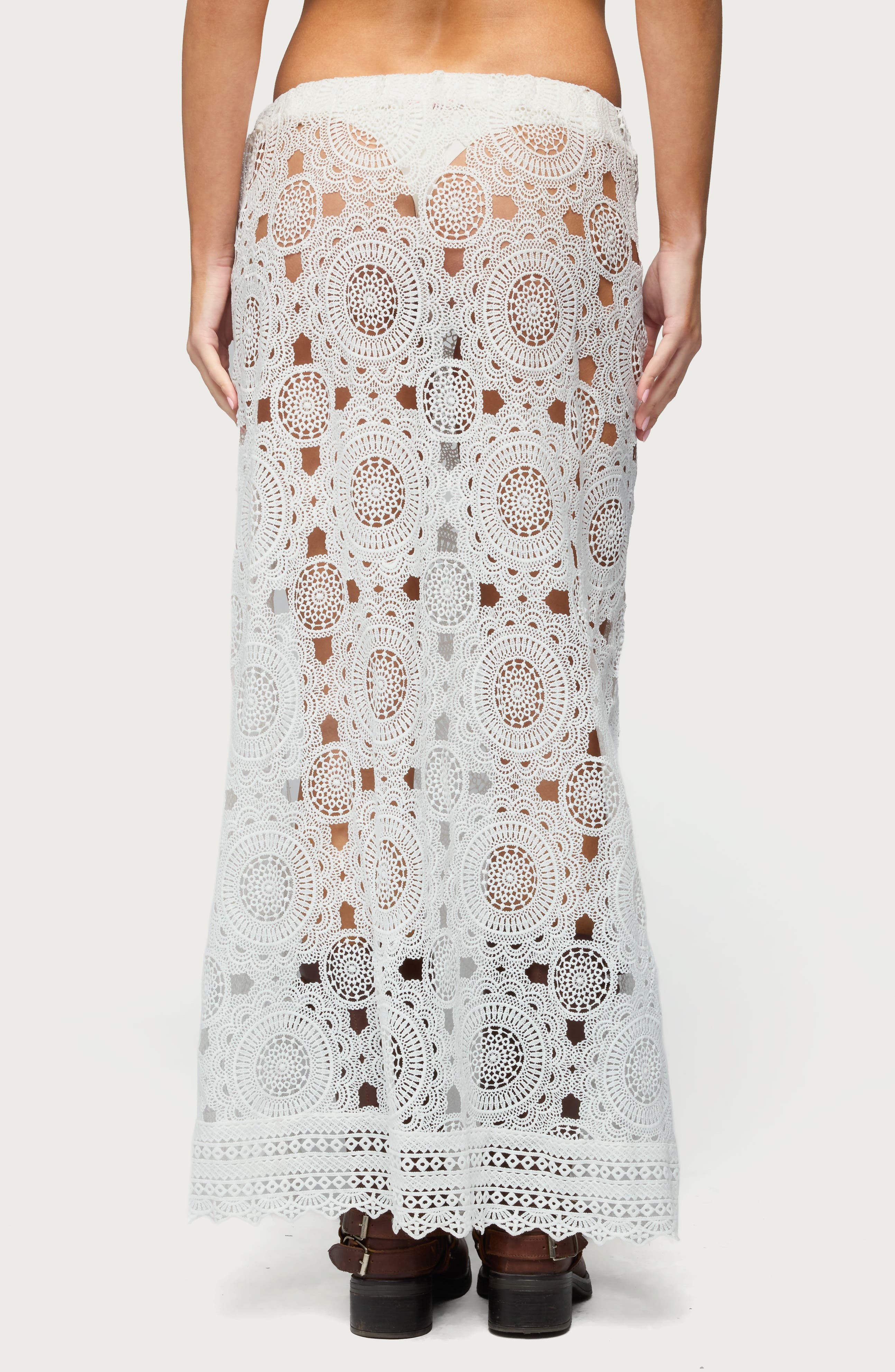 Milana Sheer Lace Maxi Skirt - image 2