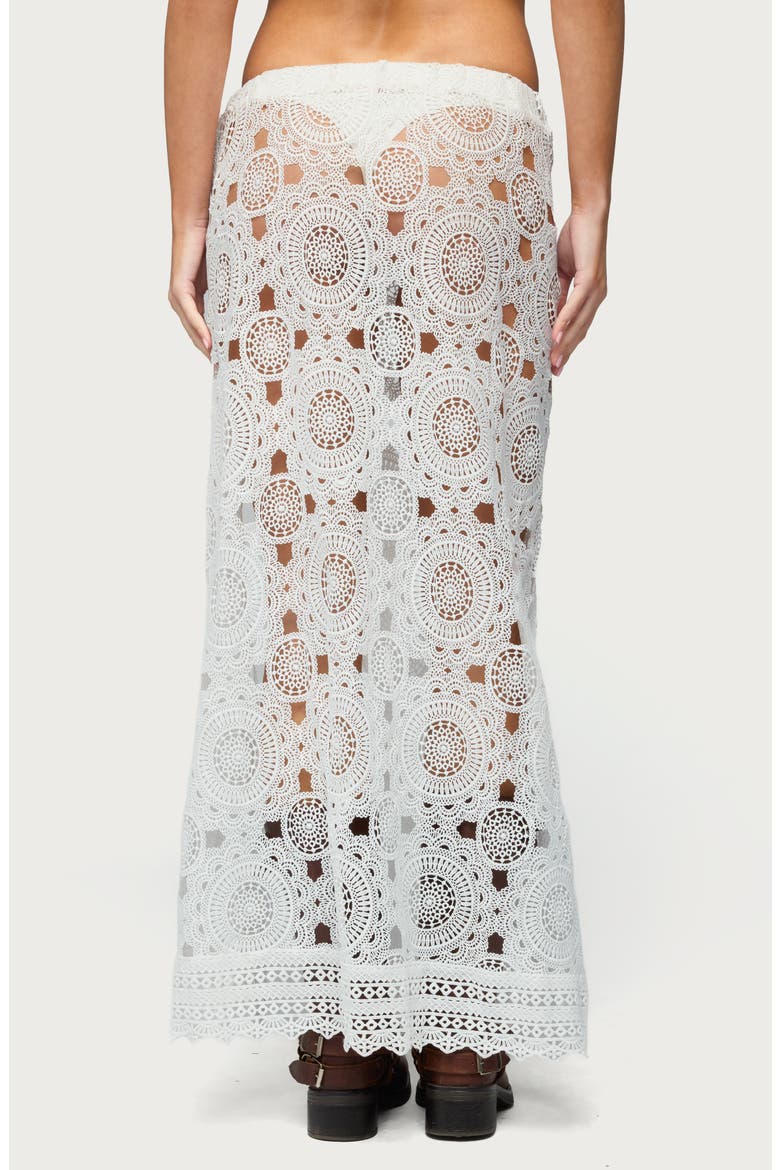 Milana Sheer Lace Maxi Skirt, Alternate, color, WHITE