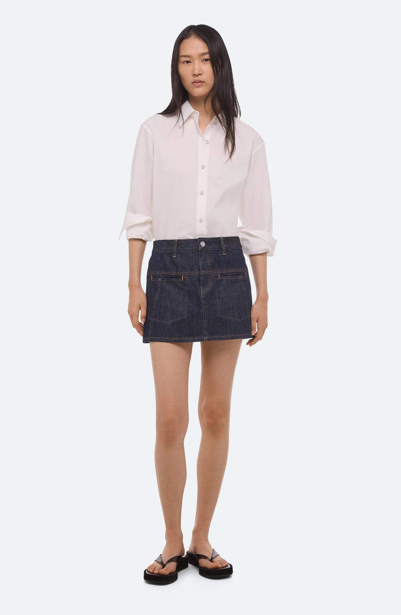 Helmut Lang Brooklyn Denim Miniskirt, Alternate, color, Rinsed Indigo