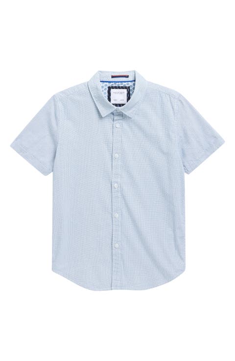 Kids' Square Short Sleeve Button-Up Shirt (Big Kid)