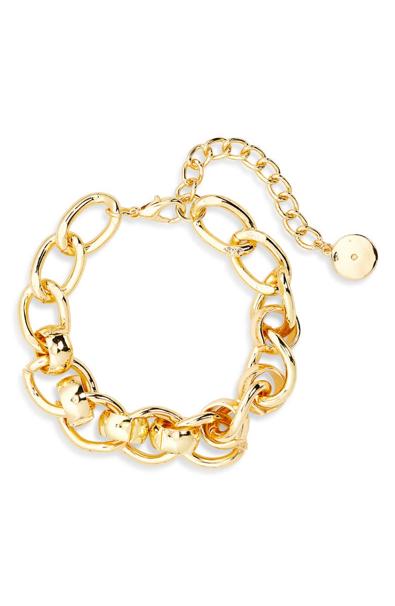 Vince Camuto Chain Bracelet, Main, color, Gold Tone