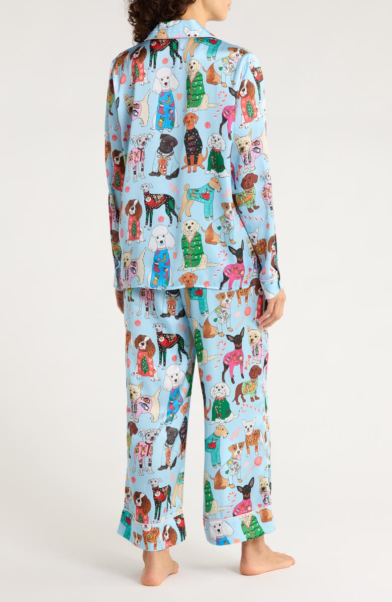 Karen Mabon Christmas Dogs Classic Pajamas, Alternate, color, Pale Blue