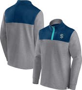 FANATICS Men's Fanatics Branded Heather Gray Seattle Kraken Launch It Quarter-Zip Jacket