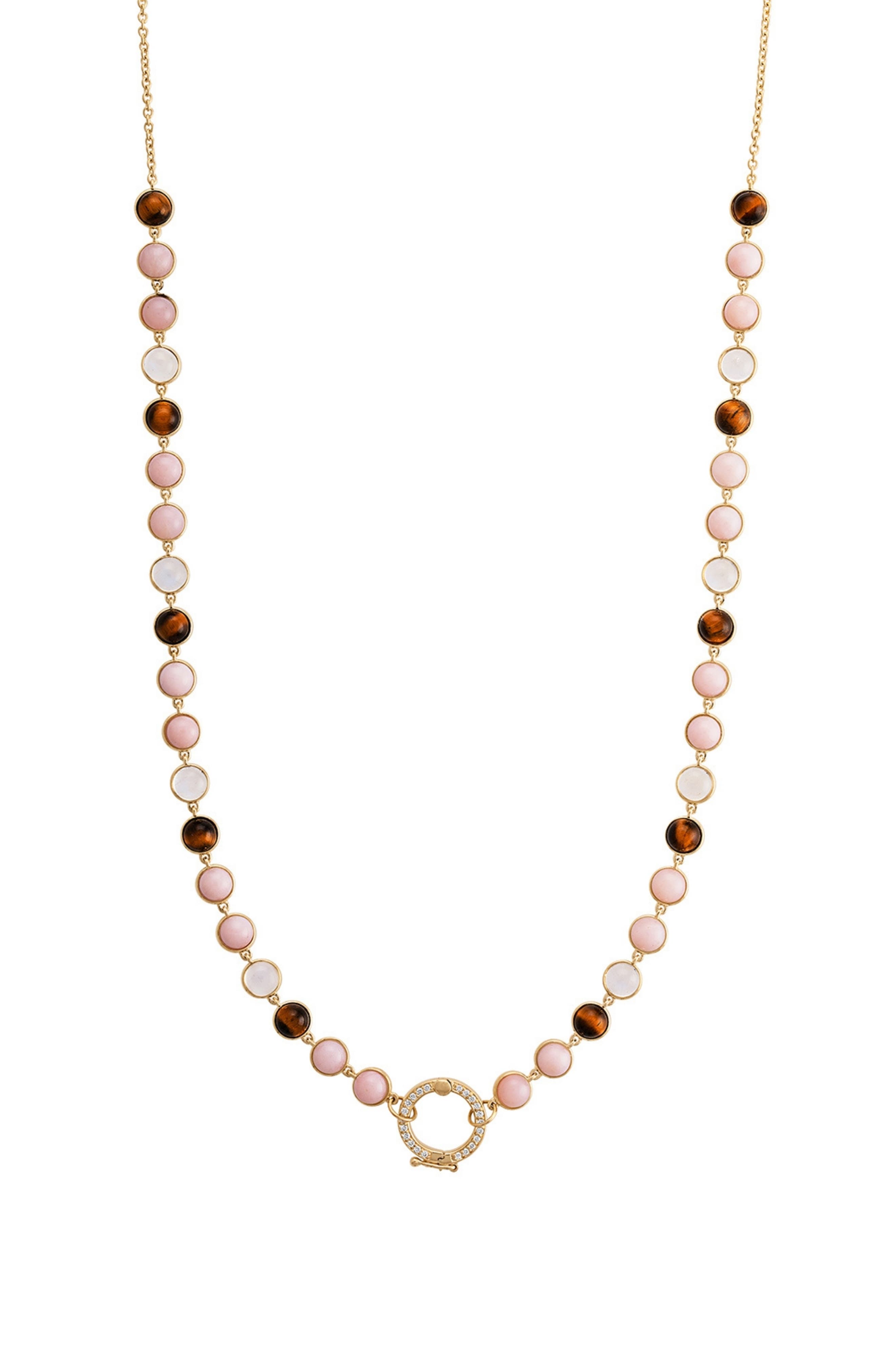 selected PINK OPAL/ TIGER EYE