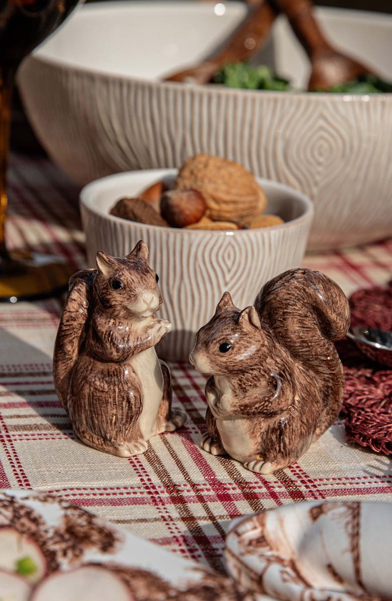 Juliska Clever Critters Squirrel Salt
Pepper Shakers, Alternate, color, Walnut