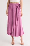 GO COUTURE Wrap Midi Skirt