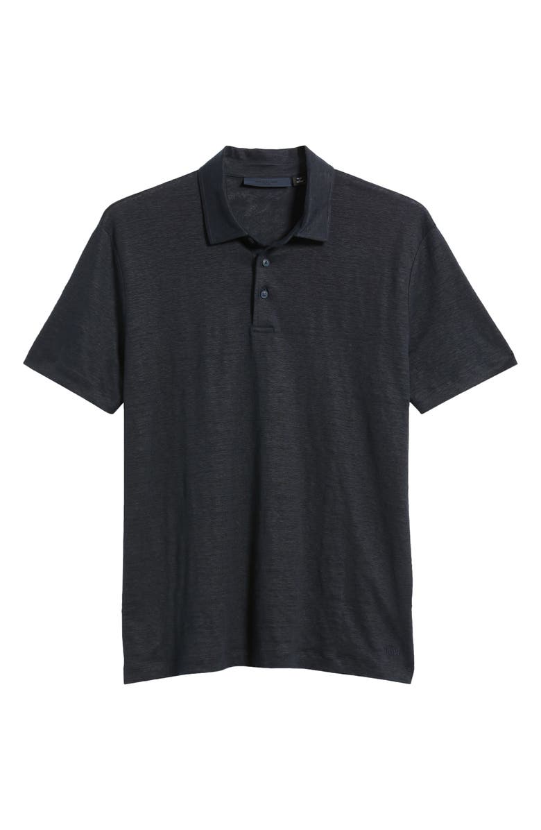 BOSS x Beckham Parris Linen Polo, Alternate, color, Dark Blue