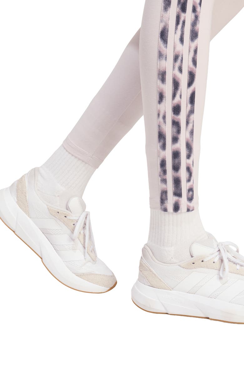 adidas 3-Stripe Leggings, Alternate, color, Ice Purple/ Multicolor