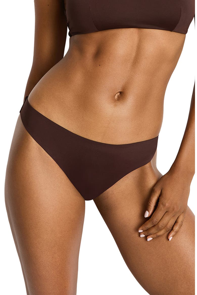 Mythos Scoop Neck Bikini Top, Main, color, COCOA