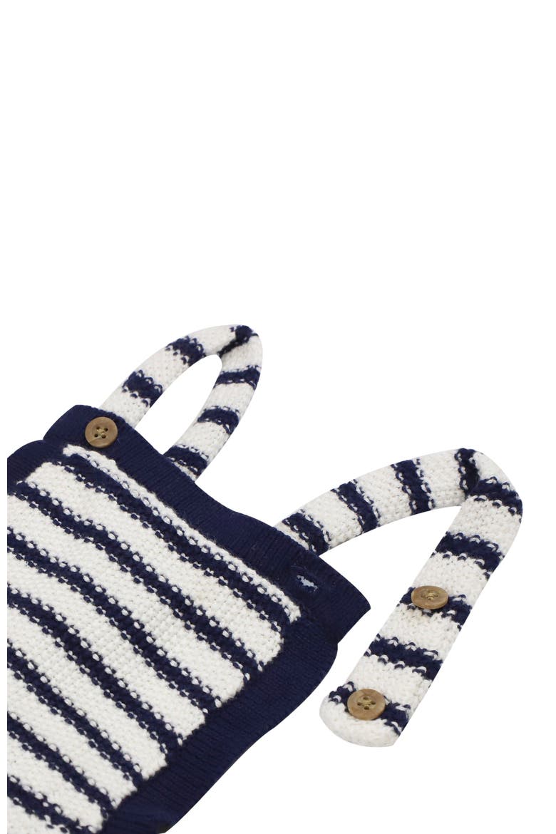 Baby Overall Sweater Romper, Infant, Alternate, color, Navy and White Stripe