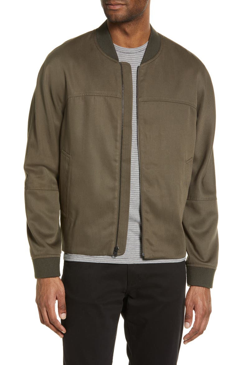 Men's Bomber Jacket, Main, color, PINE TREE