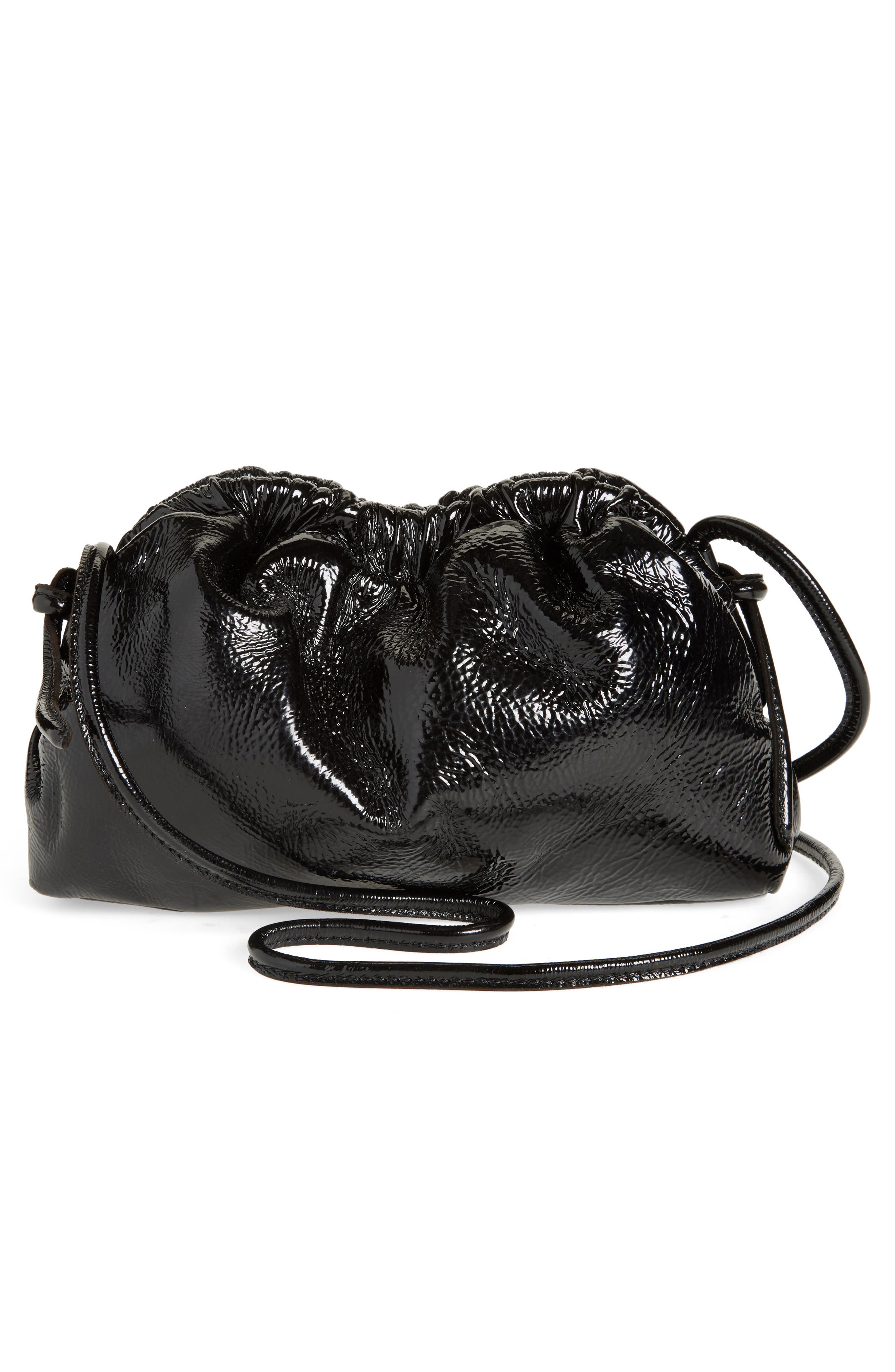 Mansur Gavriel Mini Cloud Leather Clutch, Alternate, color, Black Flamma