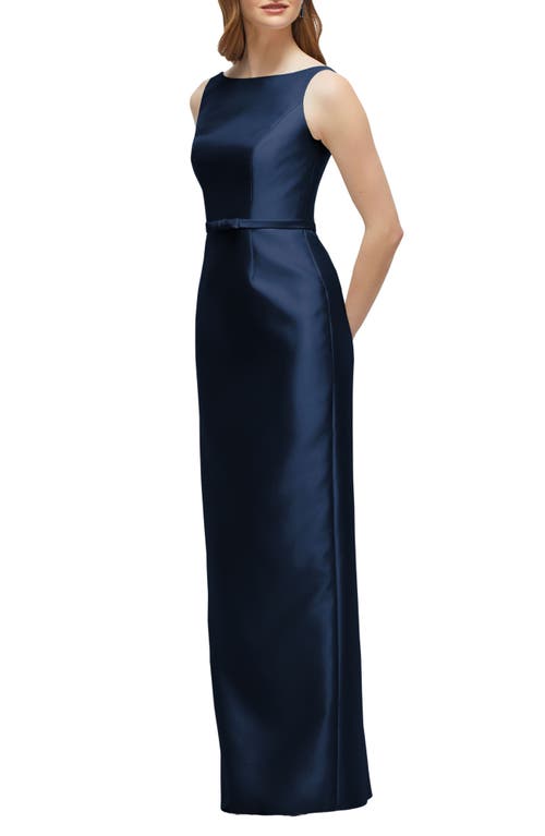 Alfred Sung Sleeveless Satin Twill Column Gown