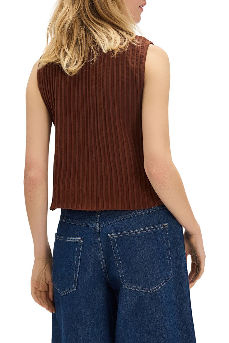 Tilly Rib Button-Up Top, Alternate, color, HONEY BRONZE