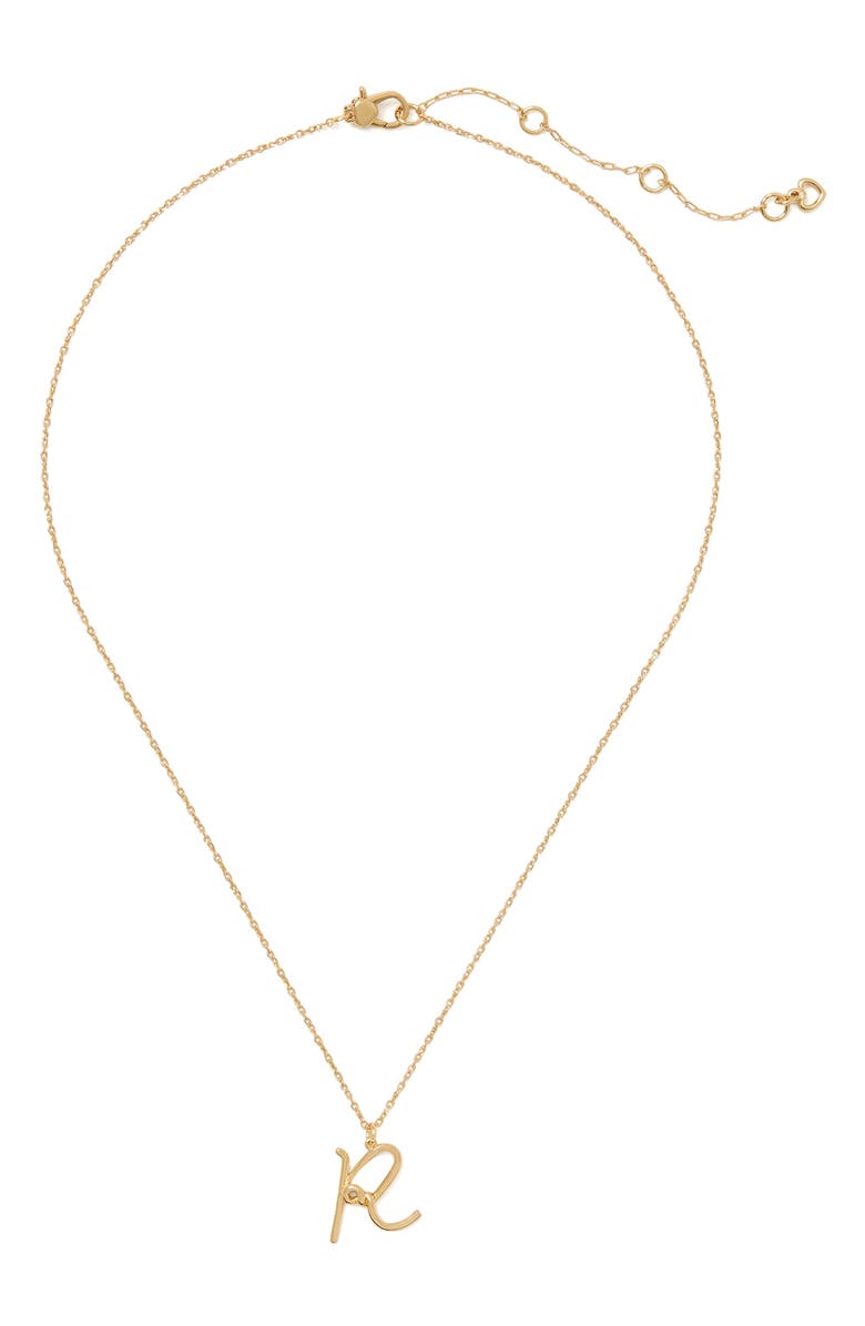 Kate Spade New York initial pendant necklace, Alternate, color, Gold - R