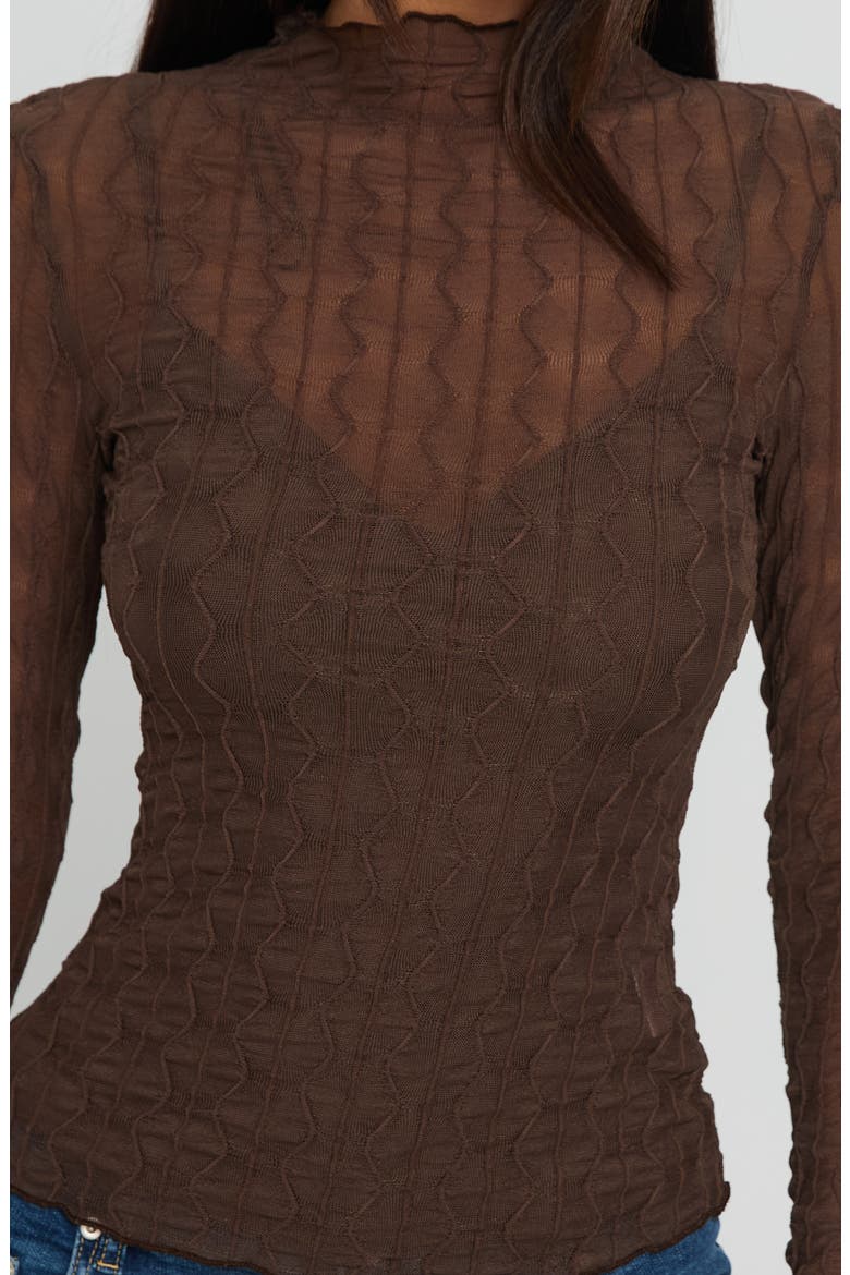 Fabiana Texture Layering Top, Alternate, color, BROWN