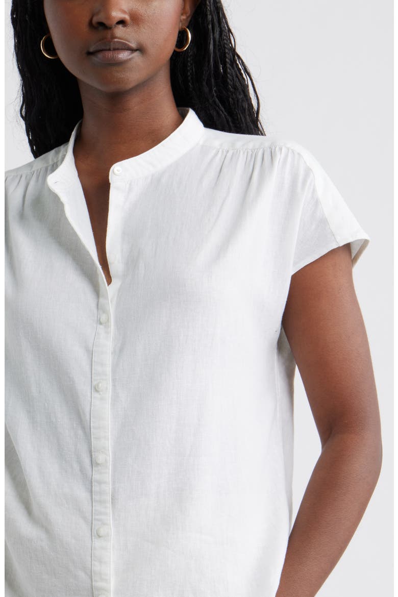 Linen Blend Shirt, Alternate, color, WHITE