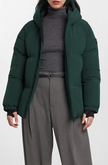 Noize Stacy Water Resistant Hooded Puffer Jacket In Green