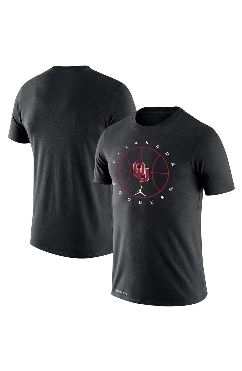 Jordan Brand Men's Jordan Brand Black Oklahoma Sooners Basketball Icon Legend Performance T-Shirt, Main, color, 
