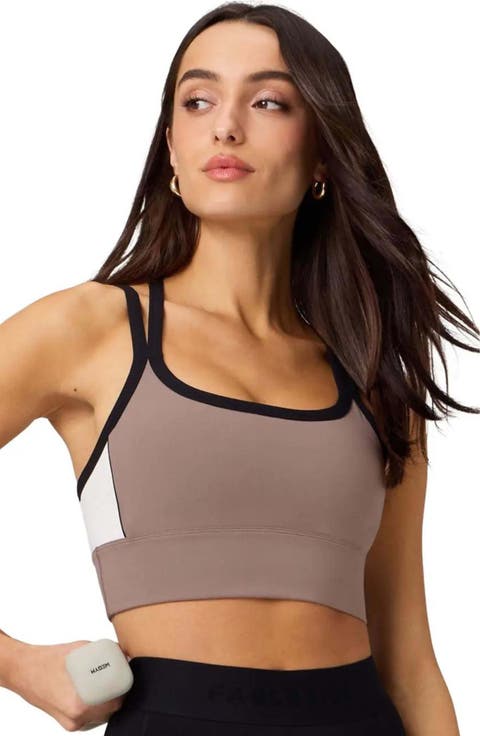 Women's Principal Color Block Longline Medium Impact Bra
