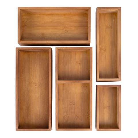Eldora Handcrafted 5-Piece Multi-Use Individual  Drawer Organizer Boxes