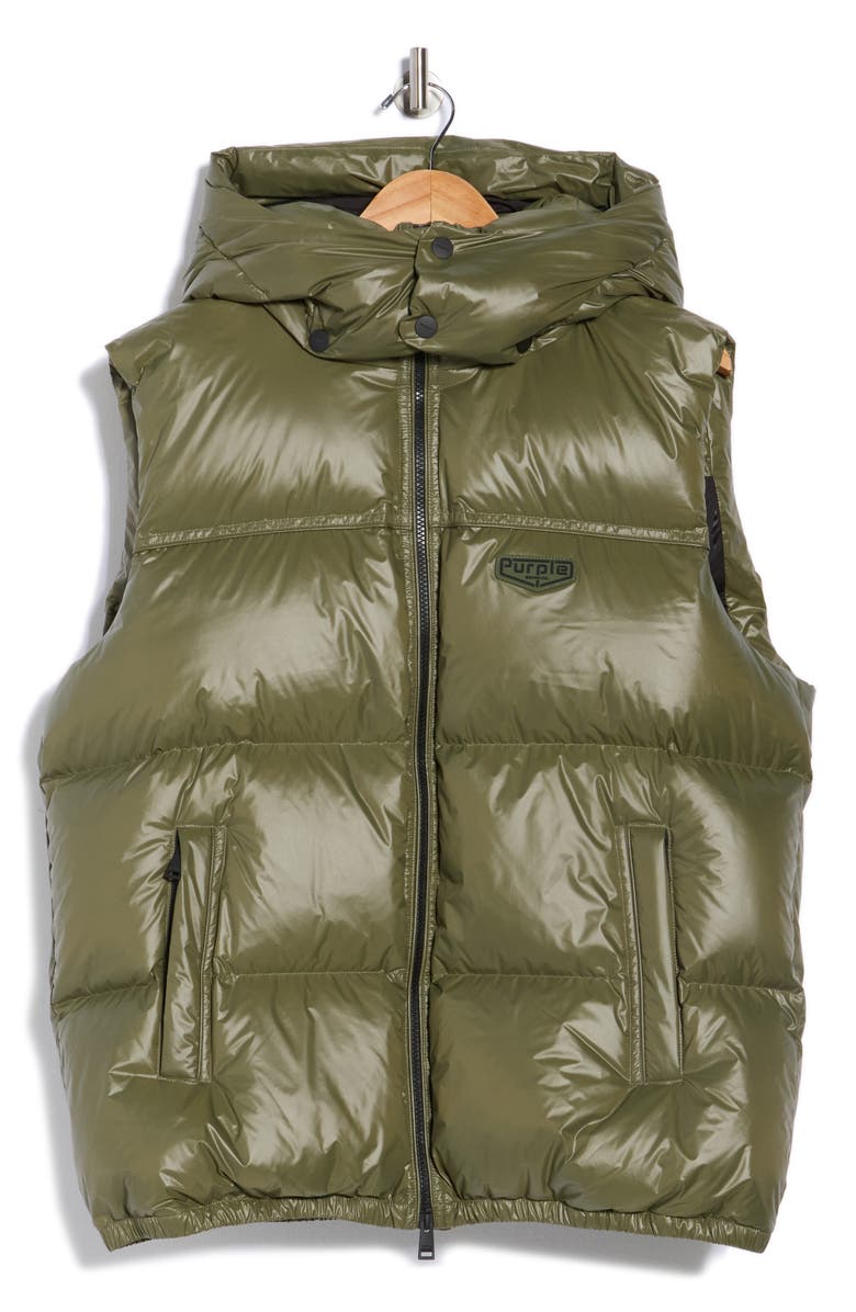 PURPLE BRAND Nylon Down Puffer Vest, Alternate, color, Nylon Puffer Vest