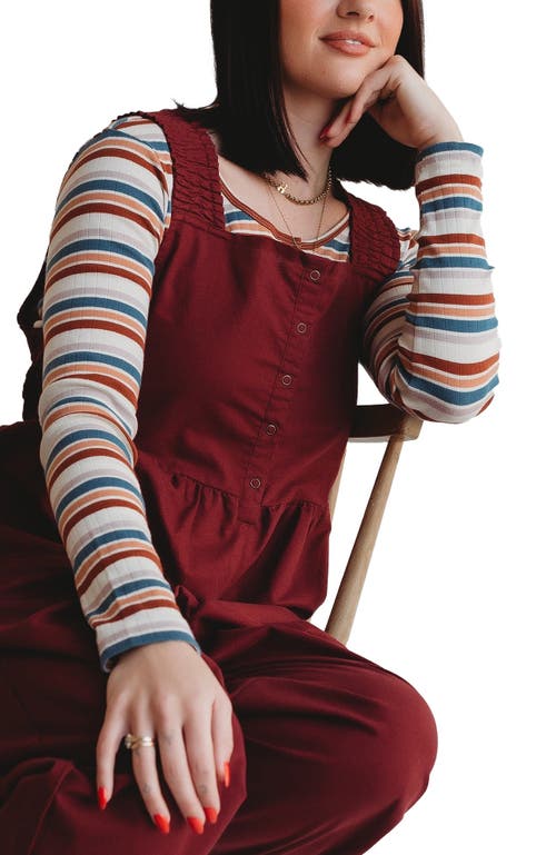 Turtledove London Organic Cotton Nora Stripe Print Top In Multi