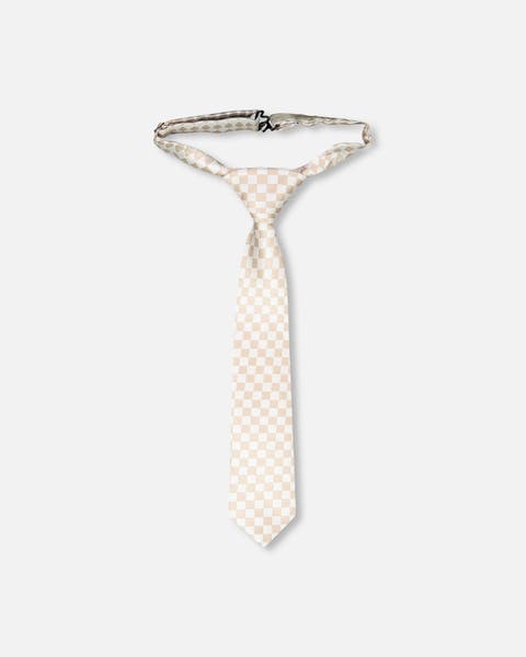 Sand Check Neck Tie (Toddler & Little Kid)