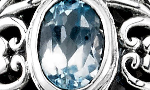 Samuel B. Two-tone Marquis Drop Earrings In Blue