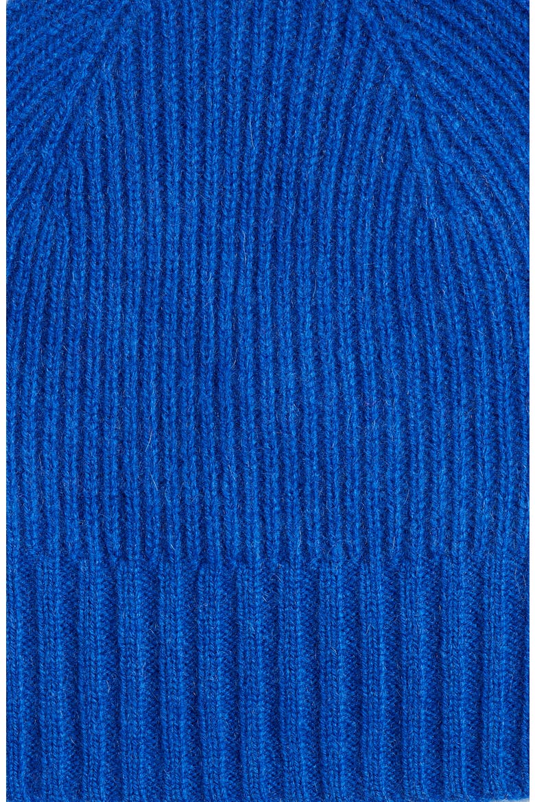 Rib Cashmere Beanie, Alternate, color, BLUE SURF