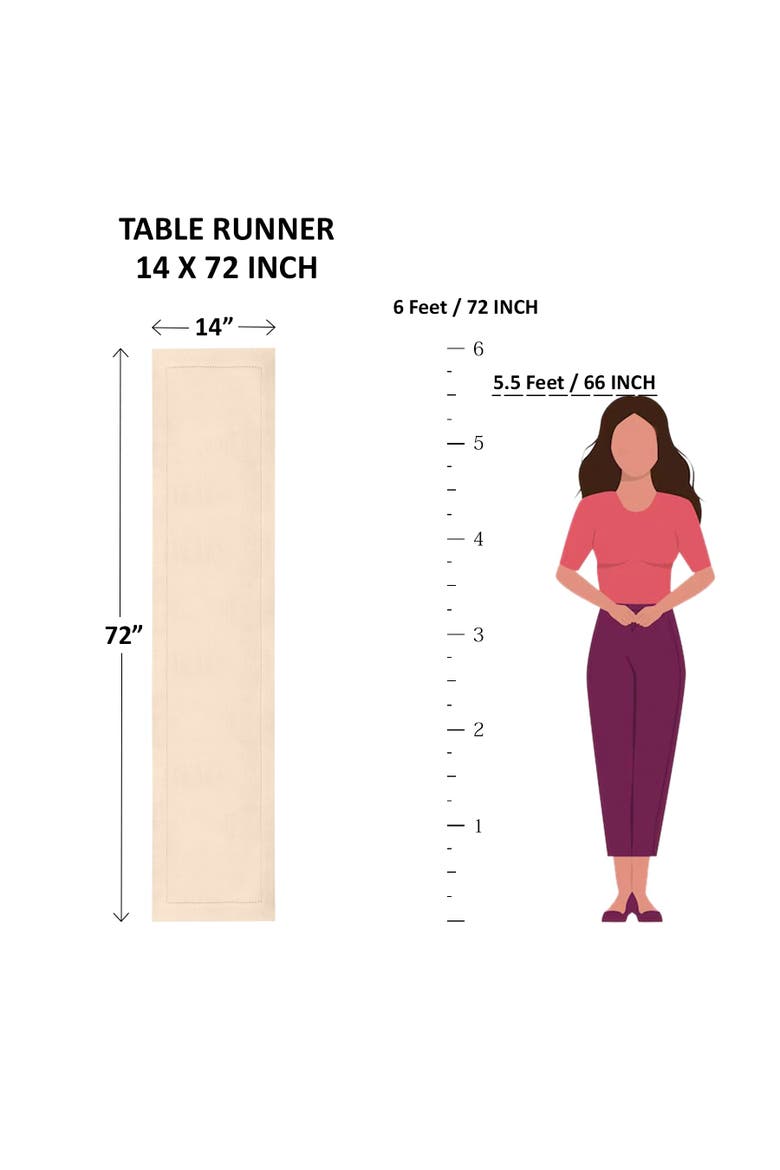 Linen Table Runner - Milan, Alternate, color, Bubblegum Pink