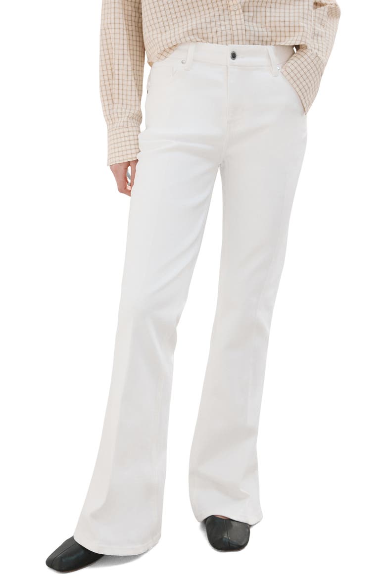 Violeta High Waist Flare Leg Jeans, Main, color, WHITE