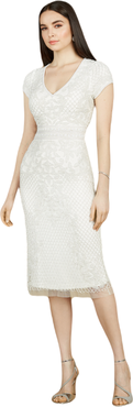 LARA New York Cap Sleeve Midi Bridal Gown