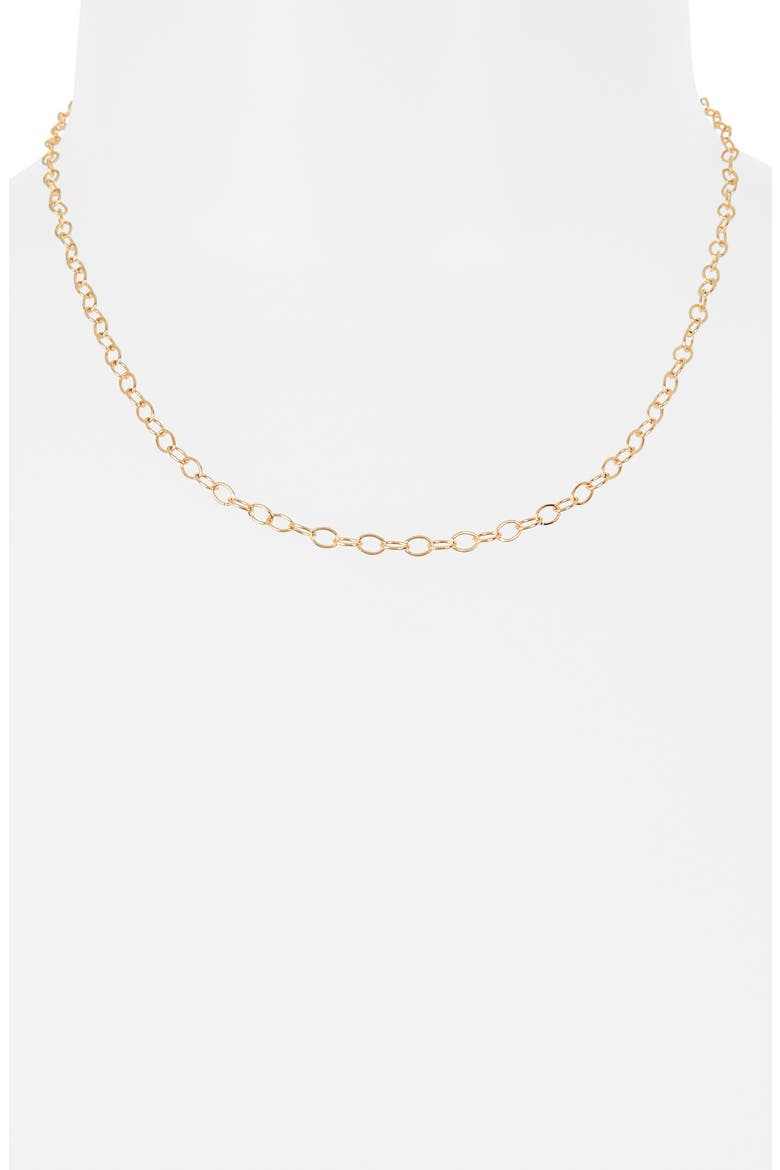 Flat Cable Chain Necklace, Alternate, color, GOLD