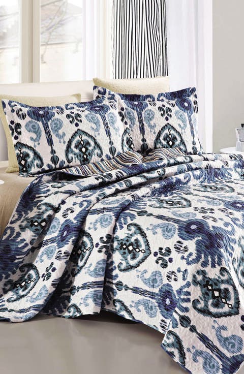 Paisley Print Quilt & Sham Set