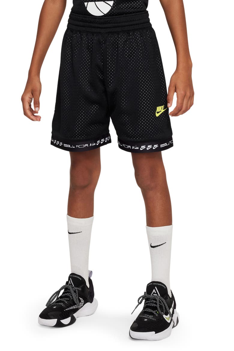 Kids' Culture of Basketball Dri-FIT Reversible Shorts, Alternate, color, BLACK/ WHITE/ OPTI YELLOW