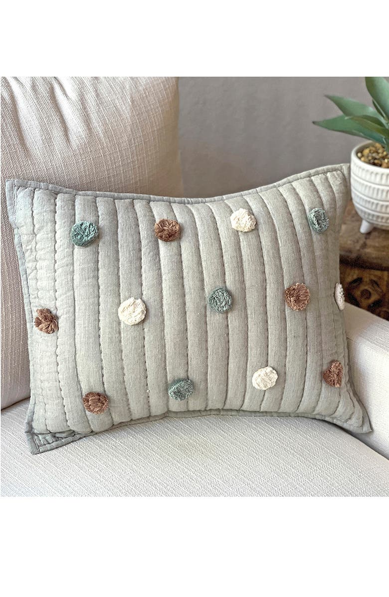 CRANE BABY Square Decor Accent Pillow, Alternate, color, Grey