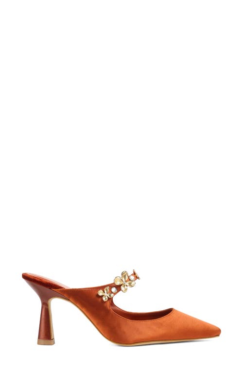 Lk Bennett Ambrose Mary Jane Pointed Toe Mule In Brown