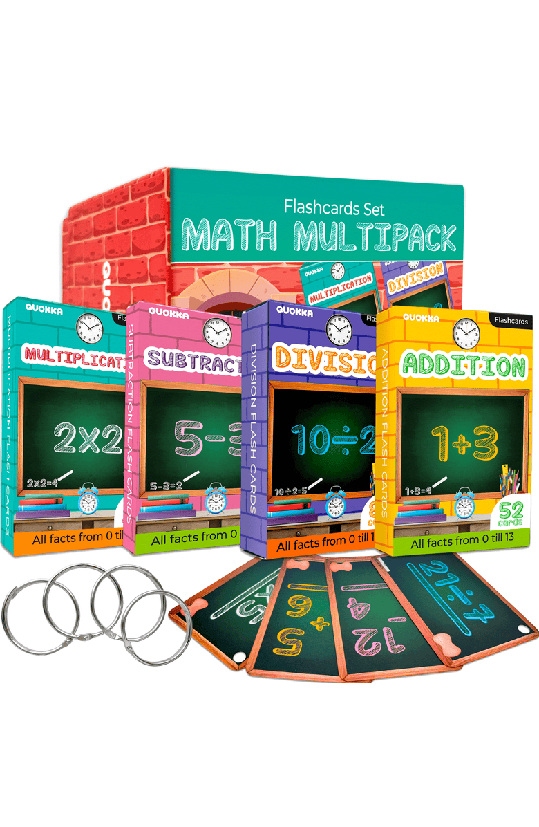 Quokka Math Flash Cards for Kids, Main, color, Multipack