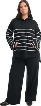 June + Vie Bell-Sleeve French Terry Sweatshirt