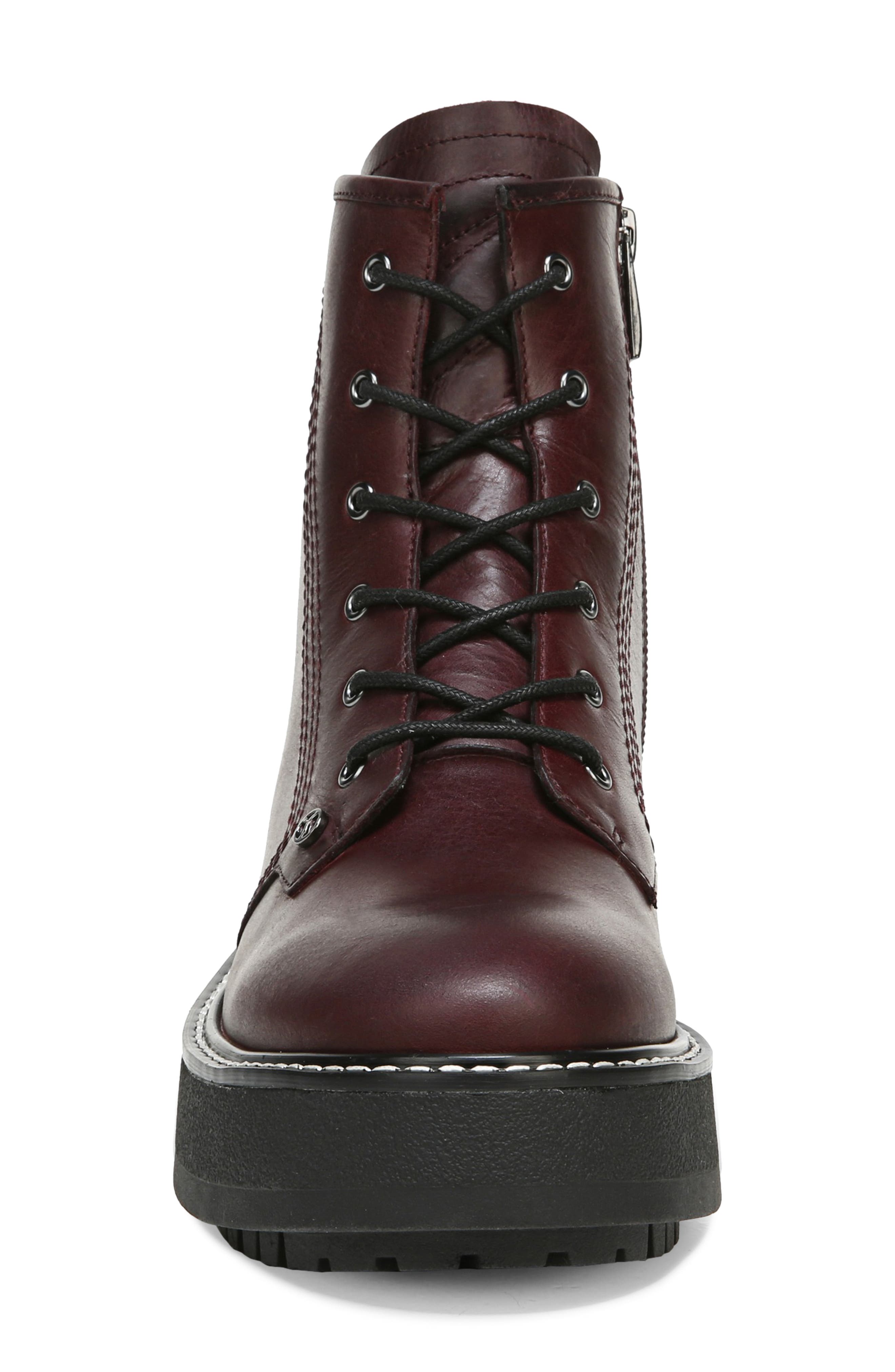 Jensine Lace-Up Boot, Alternate, color, BORDEAUX LEATHER