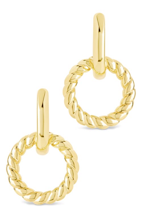 Sterling Forever Levissa Circle Drop Huggie Hoop Earrings