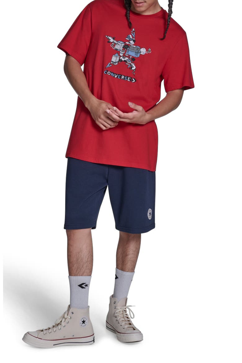 Cityscape T-Shirt, Alternate, color, CONVERSE RED