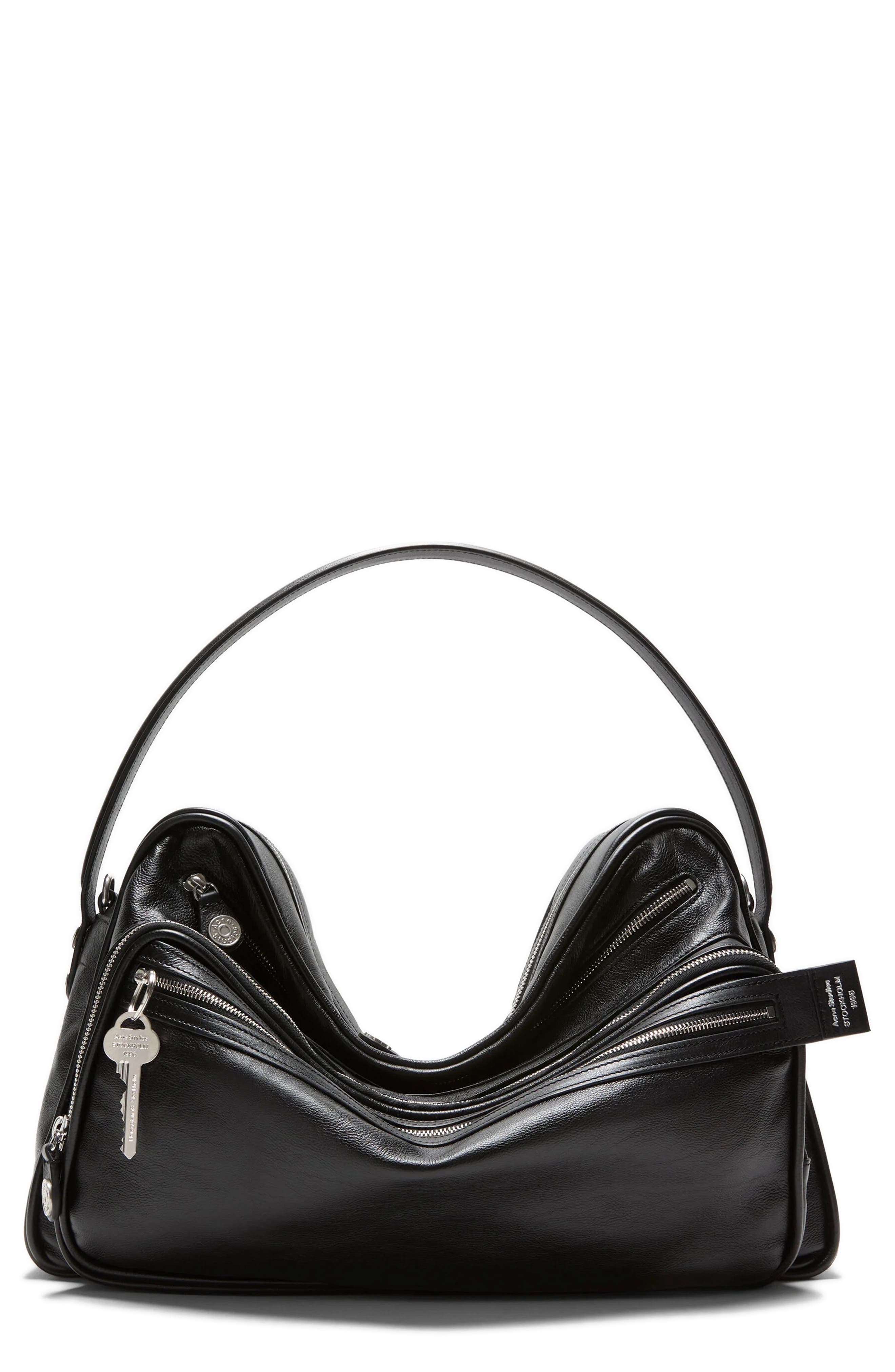 Acne Studios Medium Camero Leather Shoulder Bag, Main, color, 