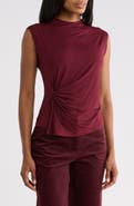 DKNY Knot Front Sleeveless Top