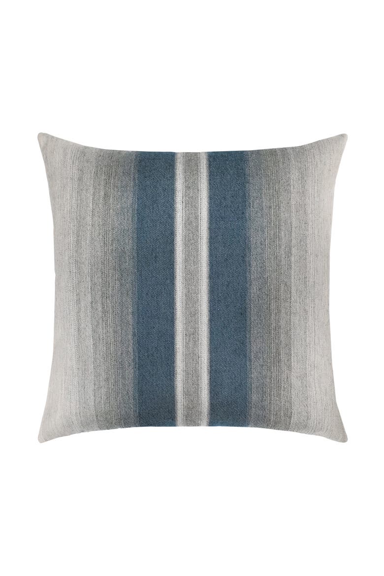 Ombre Stripe Indoor & Outdoor Woven Accent Pillow, Main, color, Indigo