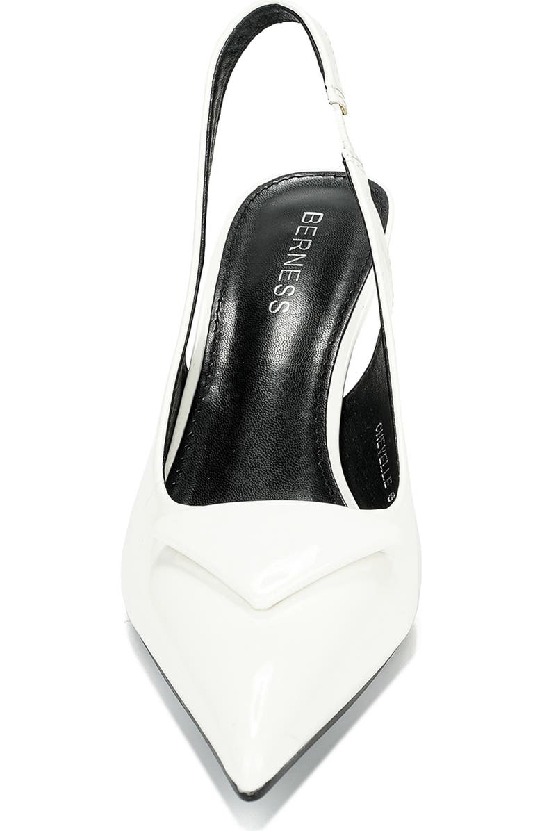 BERNESS Chevelle Pointed Toe Slingback Pump, Alternate, color, White