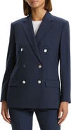 Theory Oxford Boxy Double Breasted Jacket
