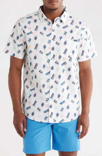 Hurley Freaky Tiki Short Sleeve Cotton Button-Up Shirt